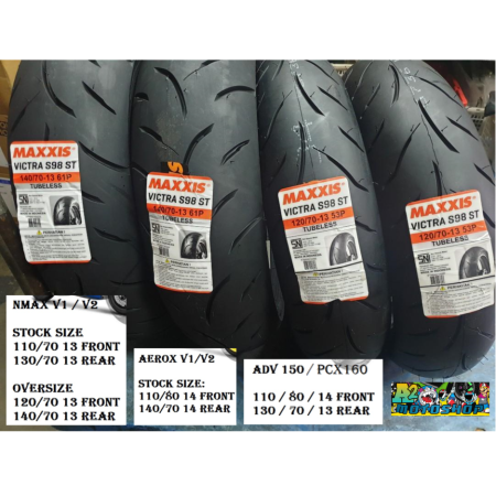 Maxxis Victra S98 ST Tubeless Tires for NMAX Aerox ADV