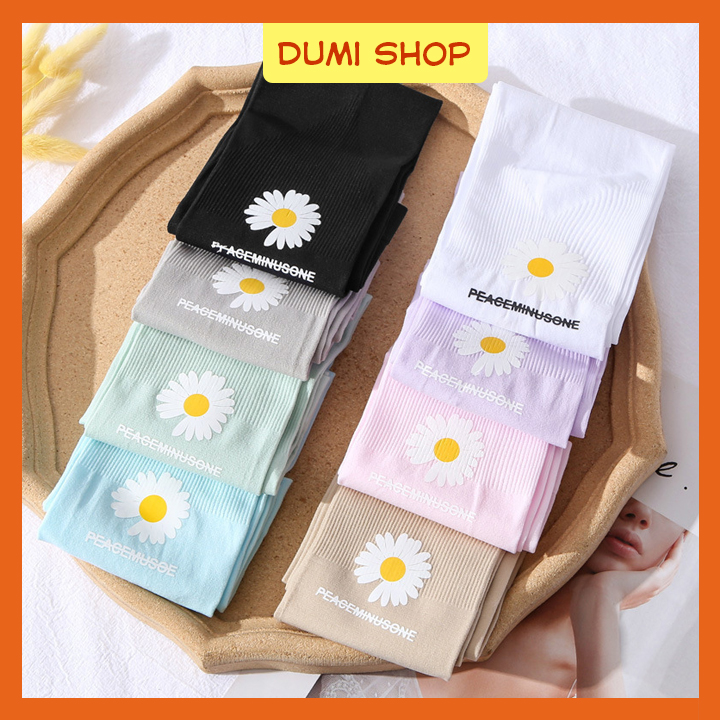Găng Tay Chống Nắng Xỏ Ngón Hoa Cúc Phong Cách Hàn Quốc - Dumi Shop