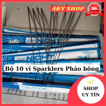 Bộ 10 vỉ Sparklers Pháo bông que ⚡ CAO CẤP ⚡ que hàn dài chuyên dụng cho những tiệc cưới dã ngoại