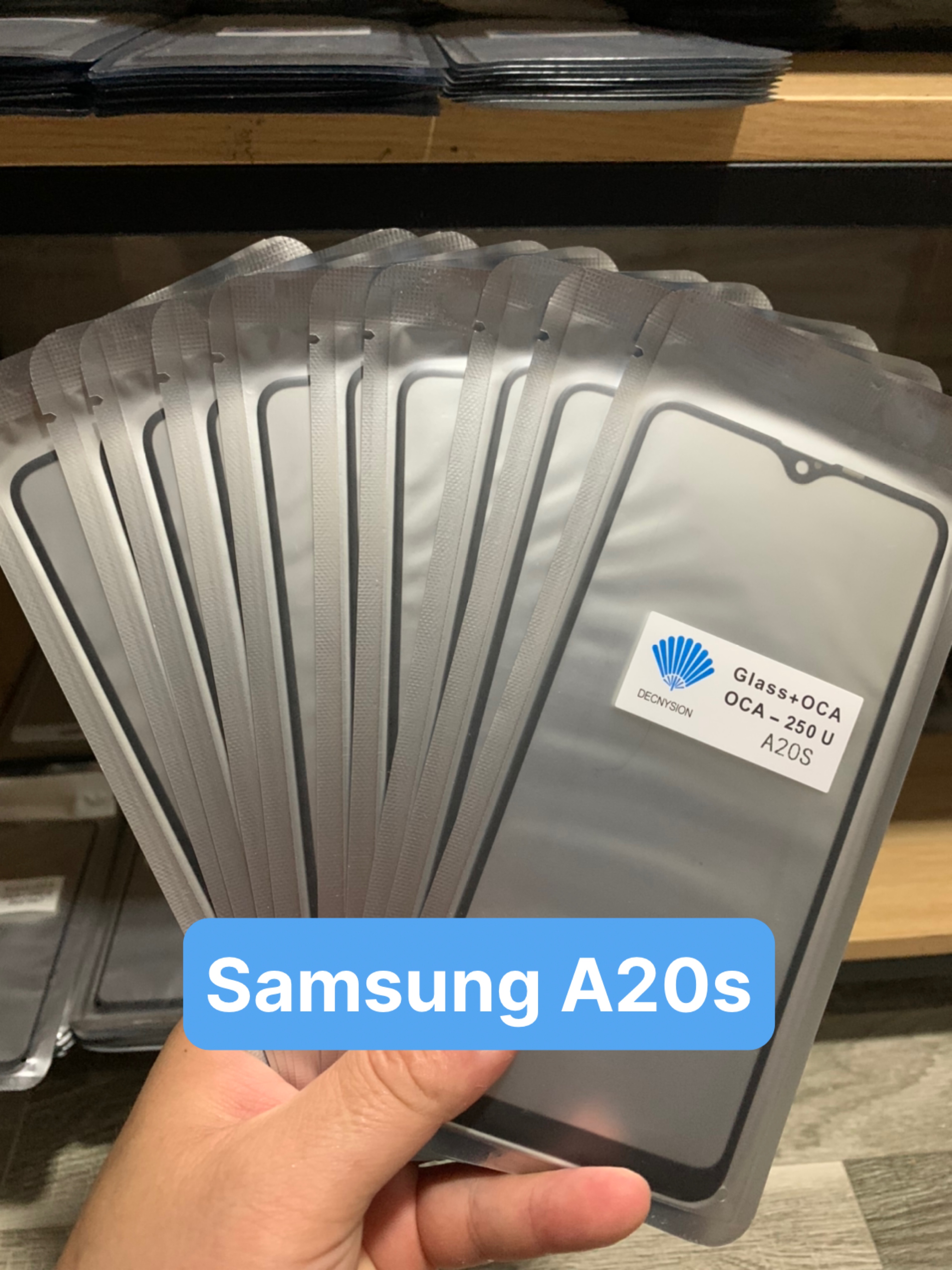 Kính ép màn hình liền keo Samsung A20s