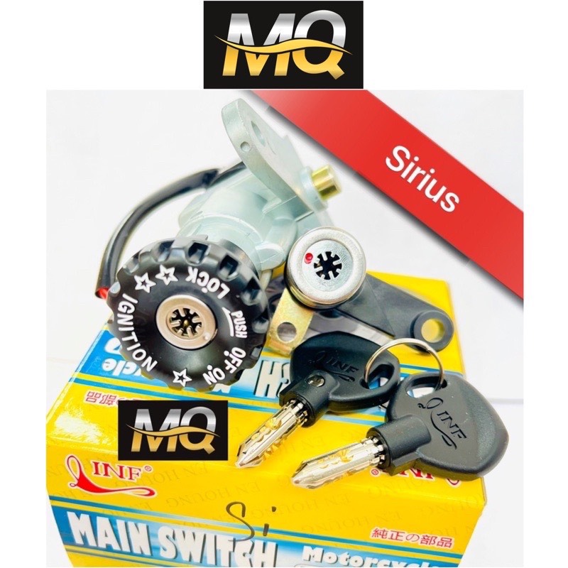 Bộ Ổ Khoá Xe Sirius 6 Cạnh, Bộ Khoá Điện Xe Sirius 6 Cạnh, MQ.Shop