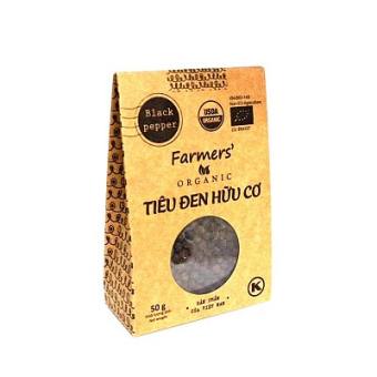 Tiêu đen hạt hữu cơ Farmers' 50g