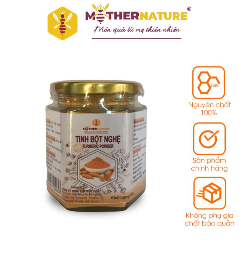 Tinh bột nghệ vàng nguyên chất Mother Nature hũ 90g