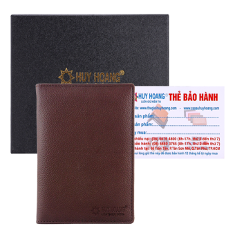 HK9106 - Ví đựng passport  da bò  màu nâu
