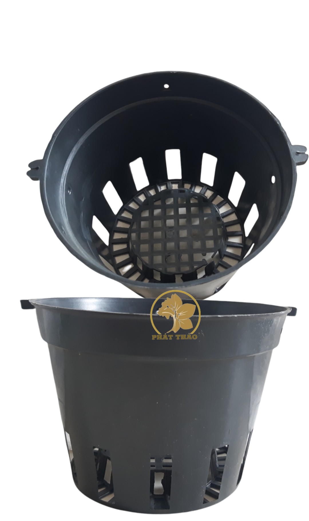 Combo 2 chậu lan đen f35 - 350mm - trồng lan denro, lan kiếm, lan rừng