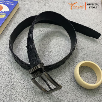 DÂY NỊT NAM da cá sấu thật đầu kim TIẾN CÔNG cao cấp TCN1184