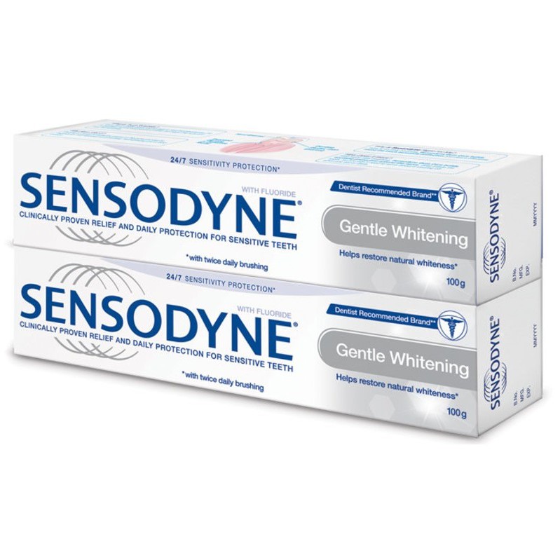 COMBO 4 tuýp kem đánh răng 100ML/1 TUÝP SENSODYNE chống ê buốt,khử mùi Tặng 1 bàn chải BOSSI CAO CẤP.