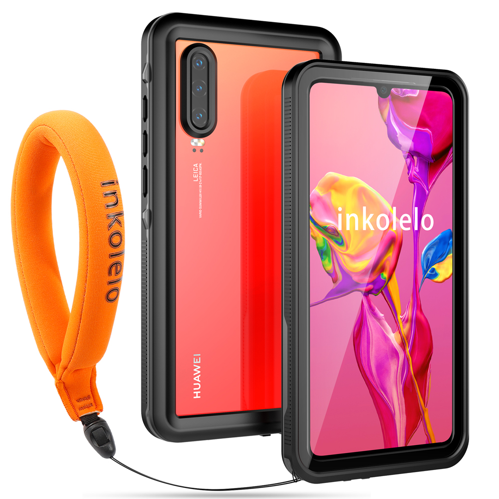 Inkolelo Ốp Điện Thoại Chống Nước Cho Huawei P30 Ốp Lưng Trong Suốt Chống Sốc Lặn Bơi Lội Bảo Vệ Toàn Diện 360 Cho Huawei P30