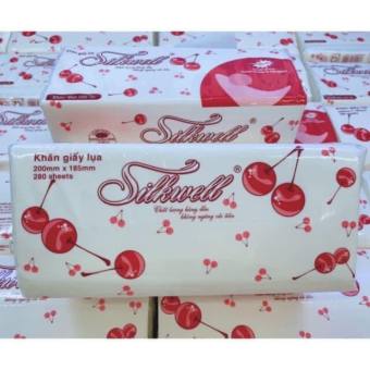 Giấy ăn rút Silkwell đỏ 280 tờ