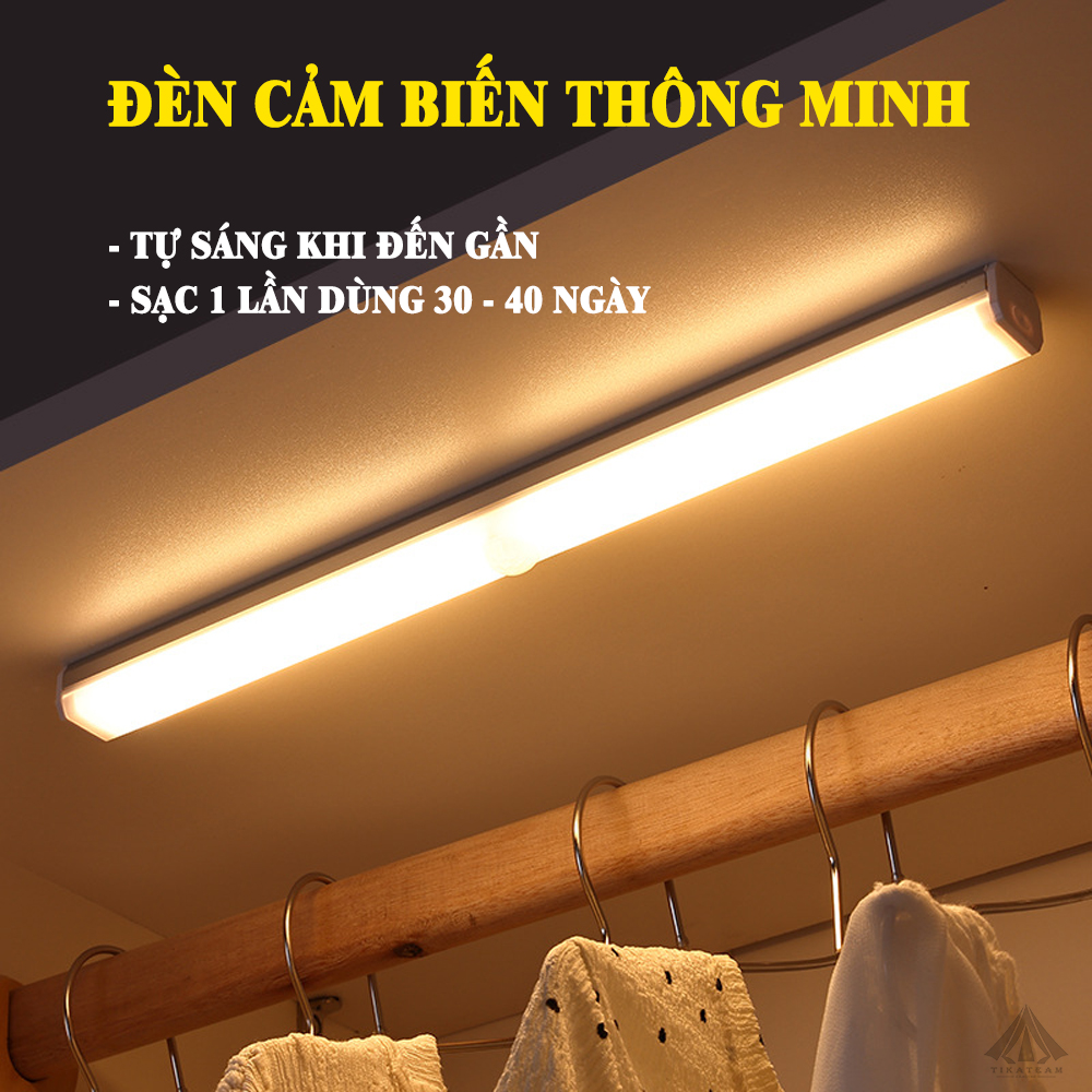 Đèn cảm biến thông minh, tự động sáng khi đến gần, gắn tường, tủ đồ, cạnh giường, nhà bếp, WC,... bóng LED bền bỉ