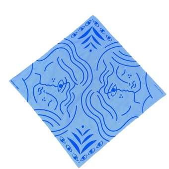 Khăn Vuông Bandana Màu Xanh Dương Nhạt - Bandana Goodie - Sky Blue Pattern