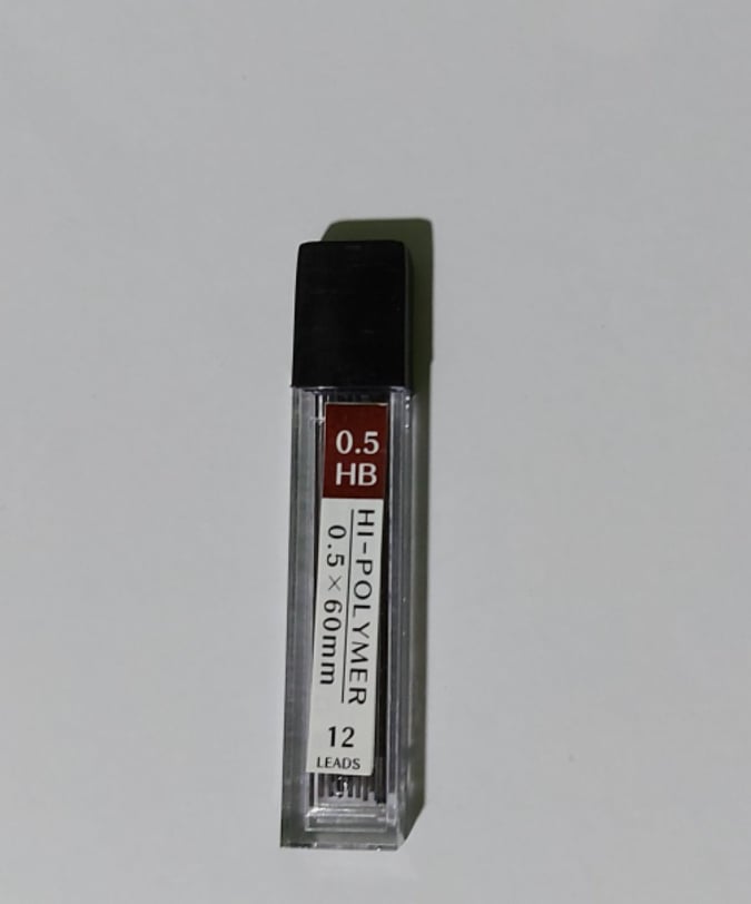 Mechanical Pencil Refillable with 12pcs Leads 0.5 HB