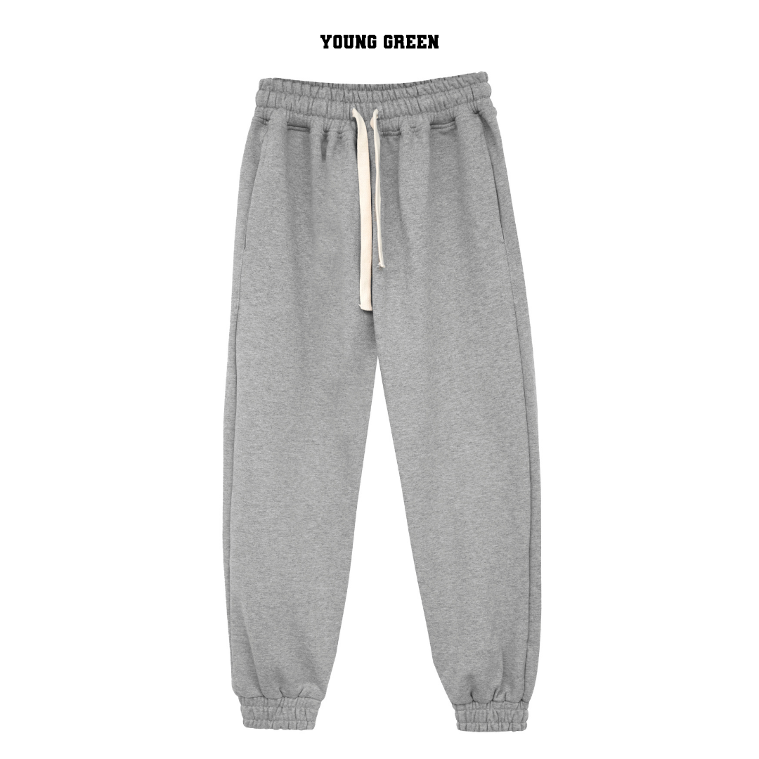 Quần nỉ young green basic sweatpants - trơn