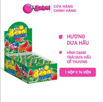 Kẹo Sing Gum Thổi Big Babol Shapeez Dưa Hấu (Hộp 74 viên)