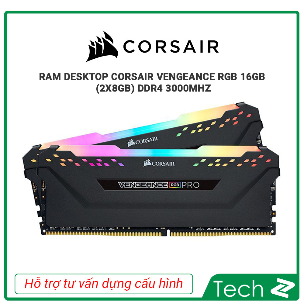 FREESHIP MAX Ram Desktop Corsair Vengeance RGB 16GB 2x8GB DDR4 3000MHz