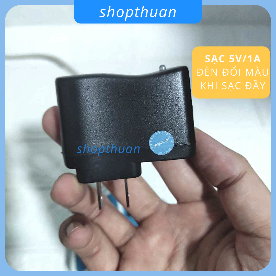 Cóc sạc đen 5V/1A có đèn báo đầy dùng cho loa nghe nhạc BKK, Craven