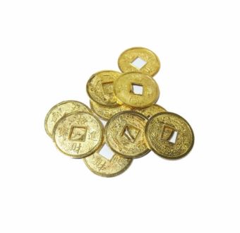 Đồng xu long phụng mạ vàng 2cm