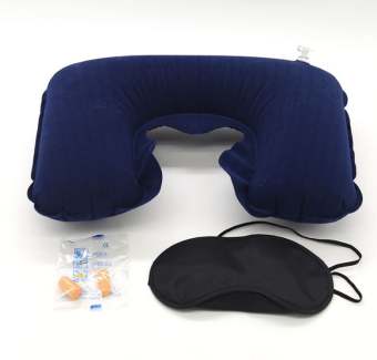 Combo bịt mắt ngủ gối hơi nhét tai chống ồn