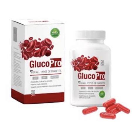 Authentic GlucoPro 20 Capsules Diabetic Support
