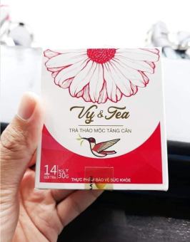 Trà Thảo Mộc Tăng Cân Vy.&.Tea, Trà  Tang can an toàn Vy va Tea Nguyên Hộp Nguyên Tem 9 Hãng