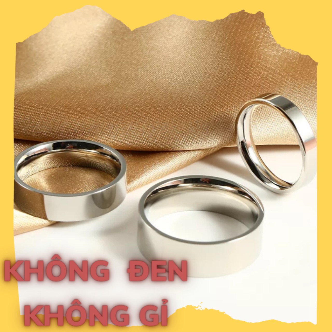 Nhẫn bạc titan nam nữ cá tính, nhẫn nam trơn bạc không gỉ hàn quốc NC131