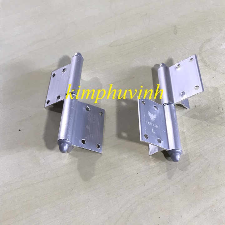 01 cái - bản lề cửa nhôm màu bạc - bản lề cửa nhựa loại dày