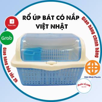Rổ úp bát có nắp Việt Nhật, Kệ úp chén bát nhà bếp (MS:5568) -br01331