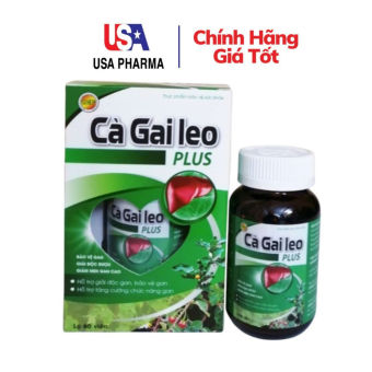 Viên uống bổ gan Cà Gai Leo Plus giải độc, hạ men gan - Lọ 60 viên