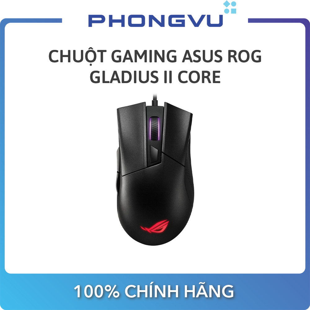 Chuột gaming asus rog gladius ii core - bảo hành 24 tháng