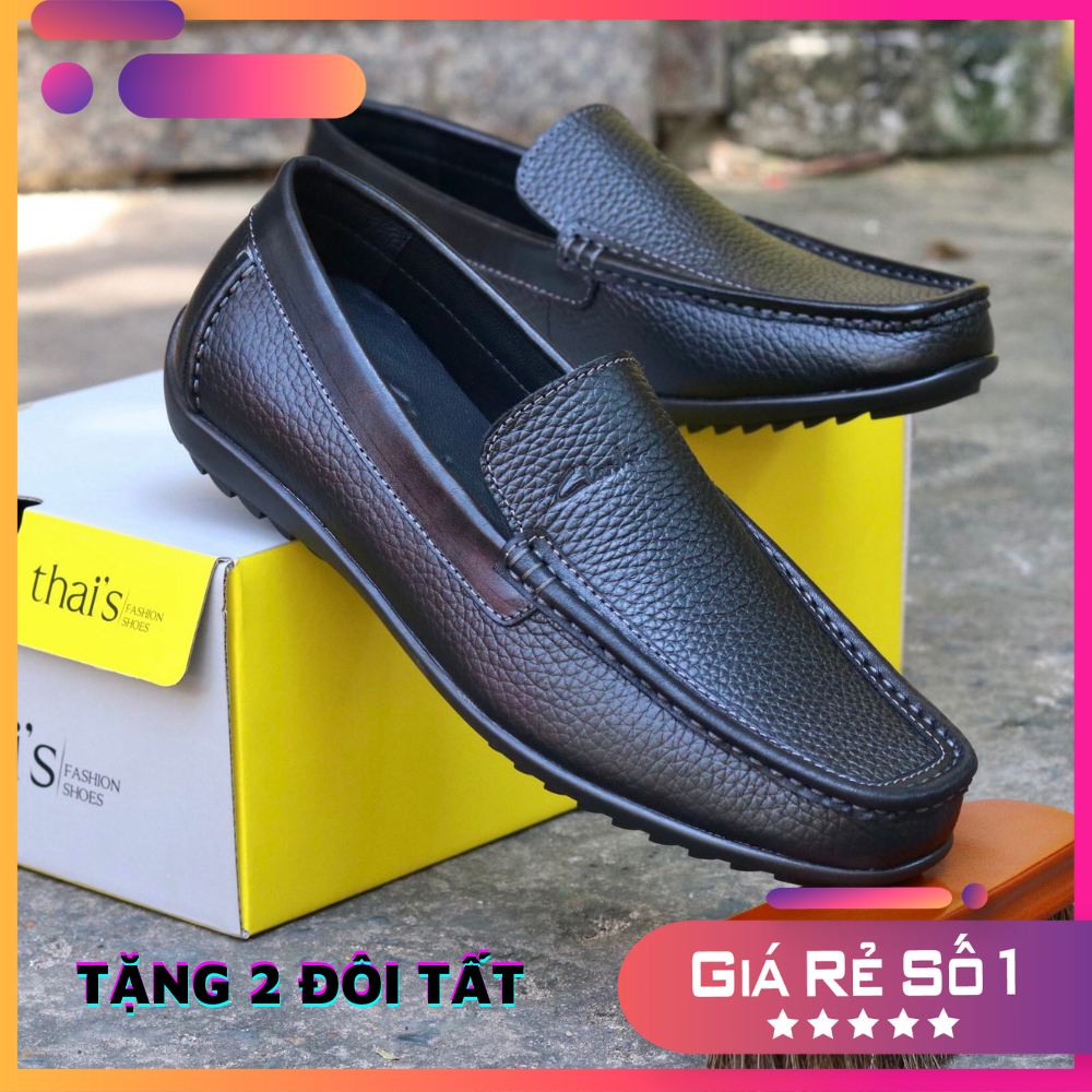Giày lười nam da bò cao cấp, nhập Thái Lan Full hộp, bảo hành 2 Năm, mã SP CL02D