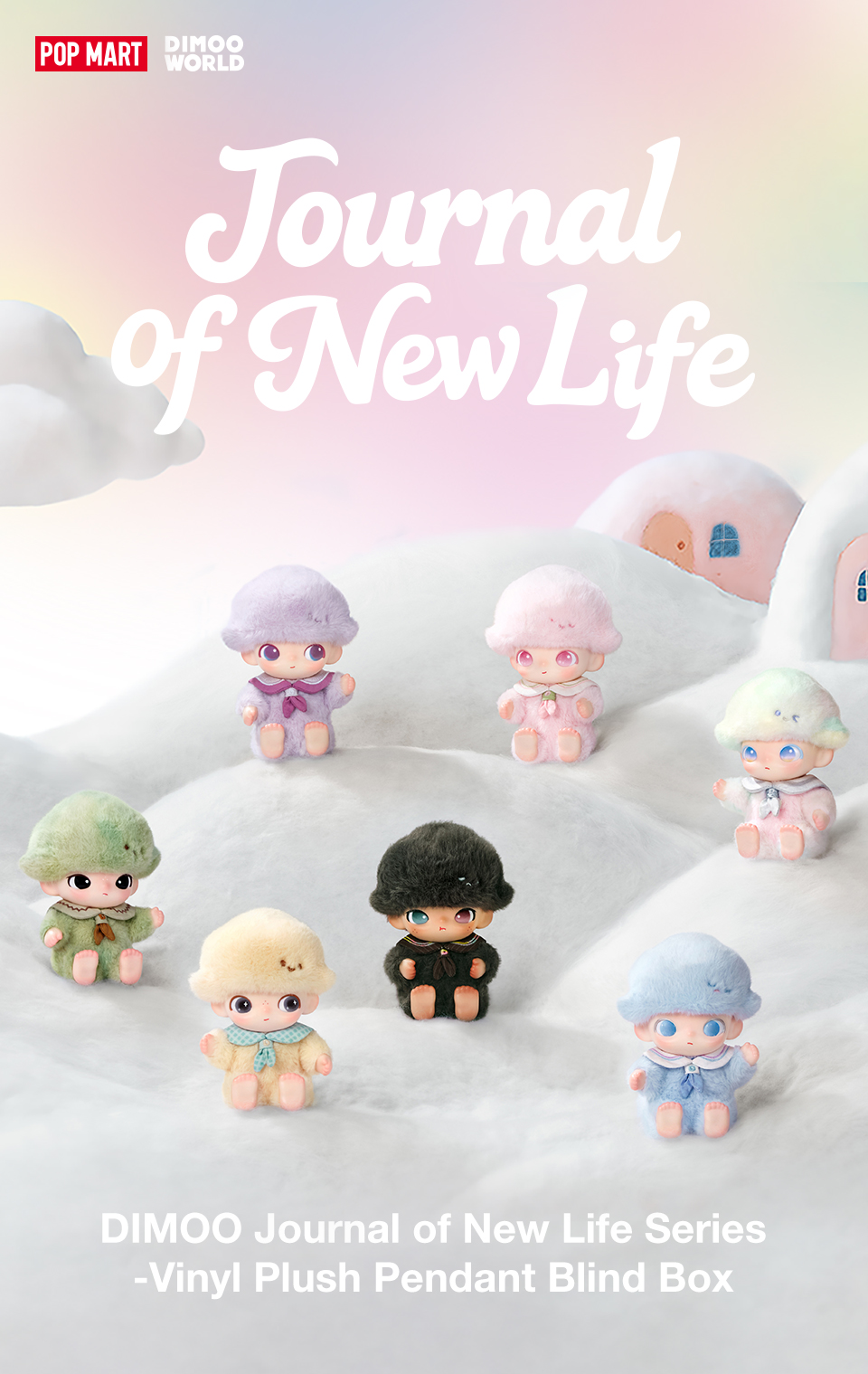 POP MART DIMOO Journal of New Life Series-Vinyl Plush Pendant
