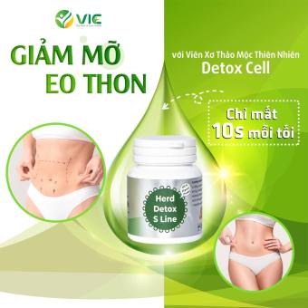 DETOX CELL-HERB DETOX S LINE CHÍNH HÃNG HỘP 55 VIÊN GIẢM MỠ HIỆU QUẢ
