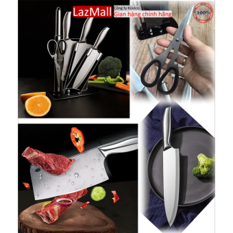 Bộ Dao Kéo Inox Nhật Bản 6 Món, Bộ Dao Kéo Nhà Bếp, Bộ Dao Nhật 6 Món Inox Cao Cấp Chống Gỉ, Siêu Tiện Dụng