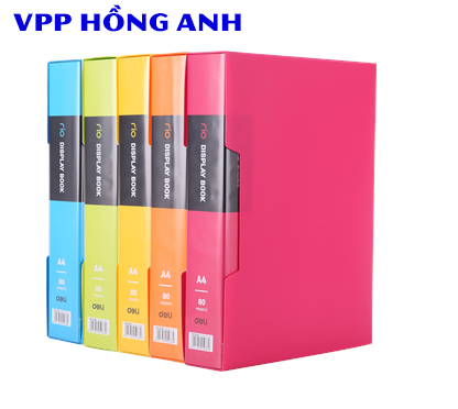 Bìa file hồ sơ a4 80 lá nhựa deli rio e5036