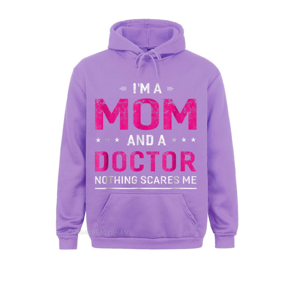 Fashionable Im A Mom And Doctor T-shirt For Women Mother Funny Gift__848 Long Sleeve Sweatshirts Summer Autumn  Hoodies for Men Clothes Printed On Im A Mom And Doctor T-shirt For Women Mother Funny Gift__848purple
