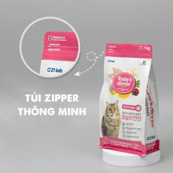 Hạt Today's Dinner túi 1kg thức ăn khô cho mèo