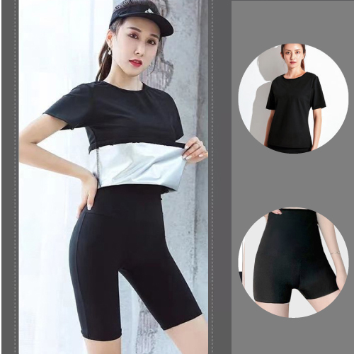 Tráng bạc full - quần áo giảm mỡ sinh nhiệt tráng ngắn tay, đổ mồ hôi, giảm mỡ bụng, hỗ trợ giảm cân.