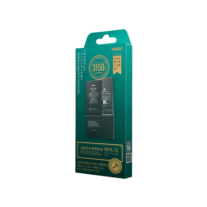 Pin dung lượng cao cho iphone x remax rpa-ix 3150mah