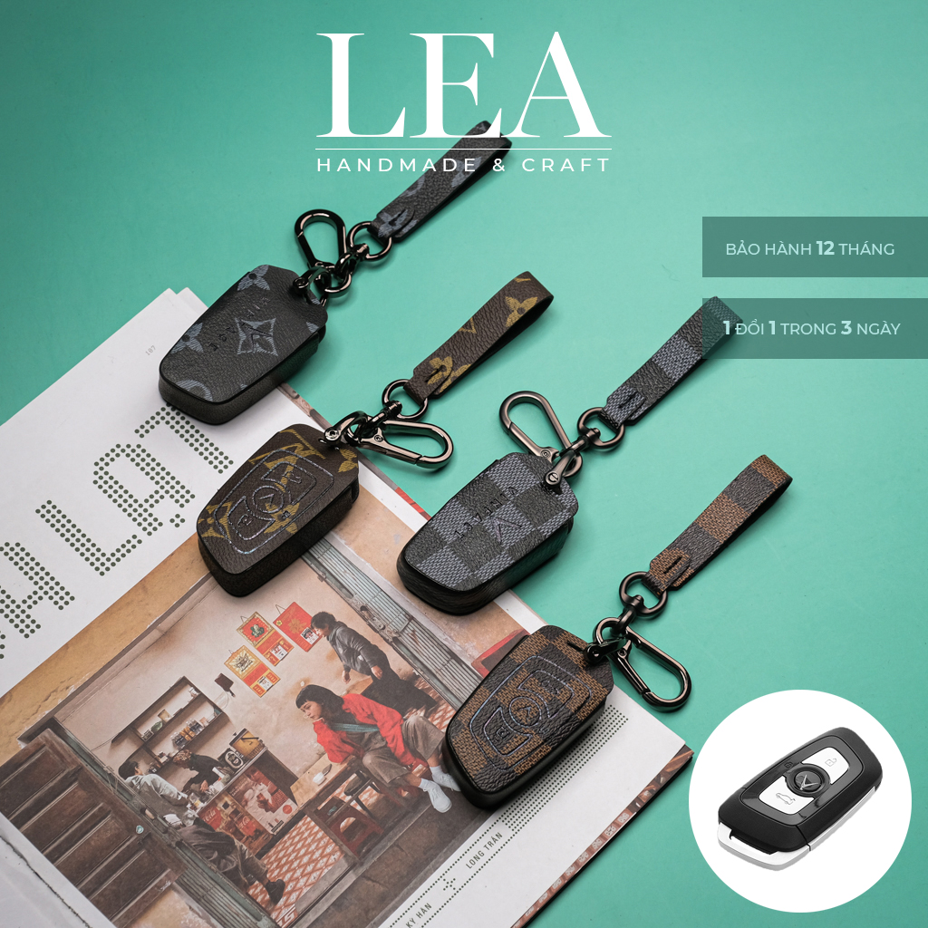 Ốp da chìa khóa ô tô vinfast lux a lux sa lv handmade móc d hiện đại vlv có tay cầm cd