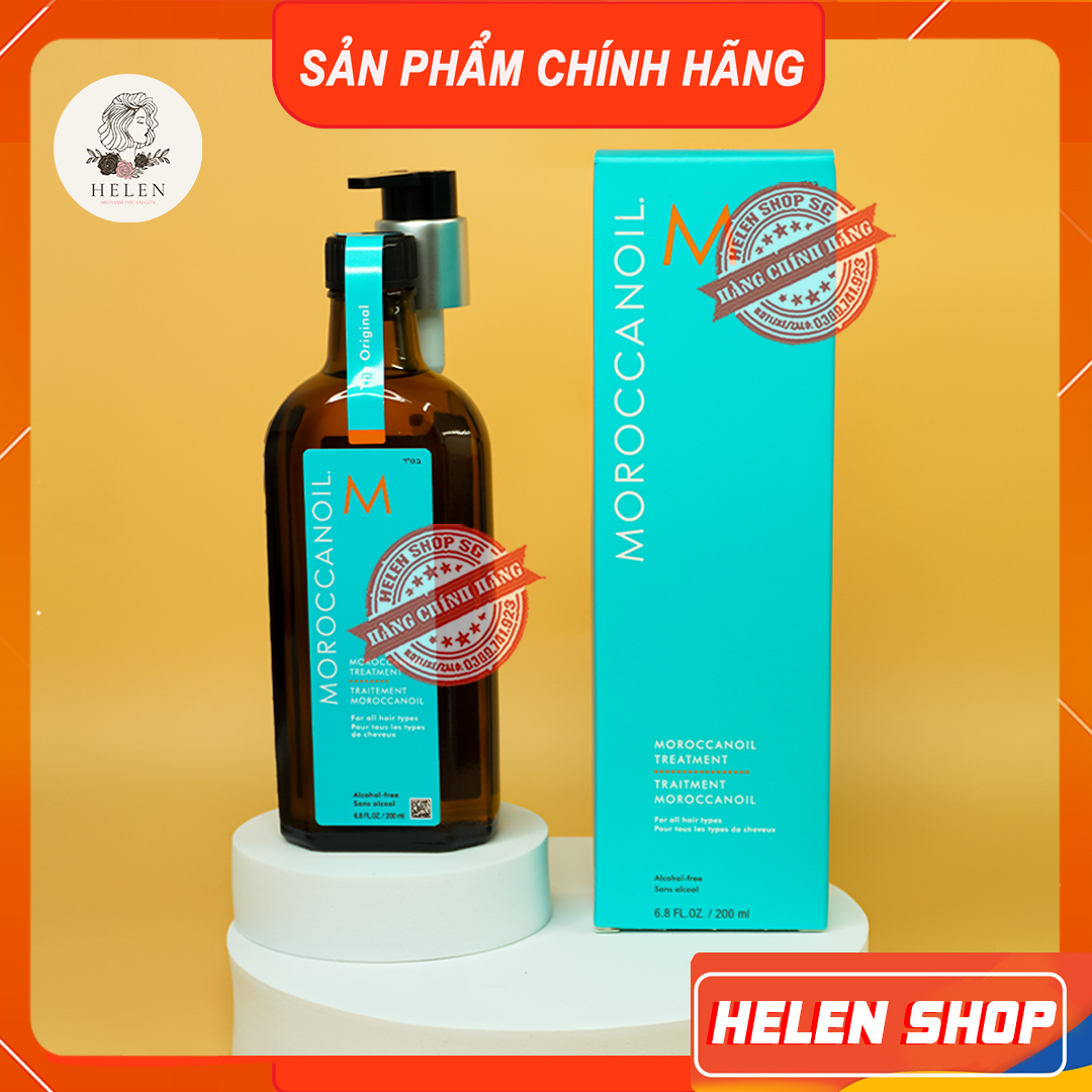 Tinh dầu dưỡng tóc moroccanoil treatment original 200ml | dưỡng ẩm, chăm sóc tóc, phục hồi hư tổn
