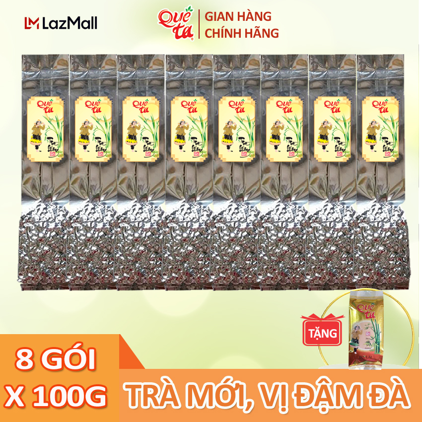 Trà ô long nguyên chất Quê Ta, thơm tự nhiên, vị chát nhẹ ngọt hậu- 8 gói x 100g