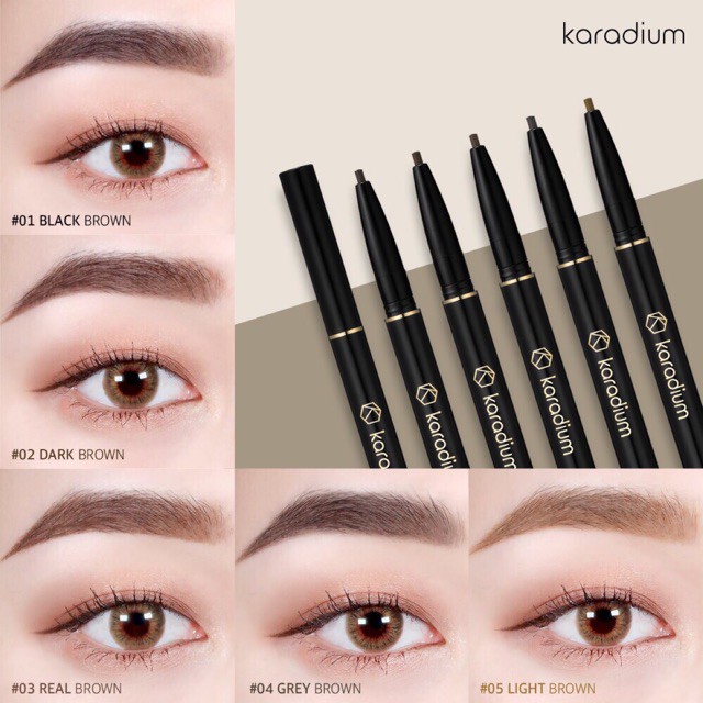Chì Kẻ Mày Nét Mảnh Lâu Trôi Karadium Auto Eyebrow Pencil 0.18g xuất xứ hàn quốc