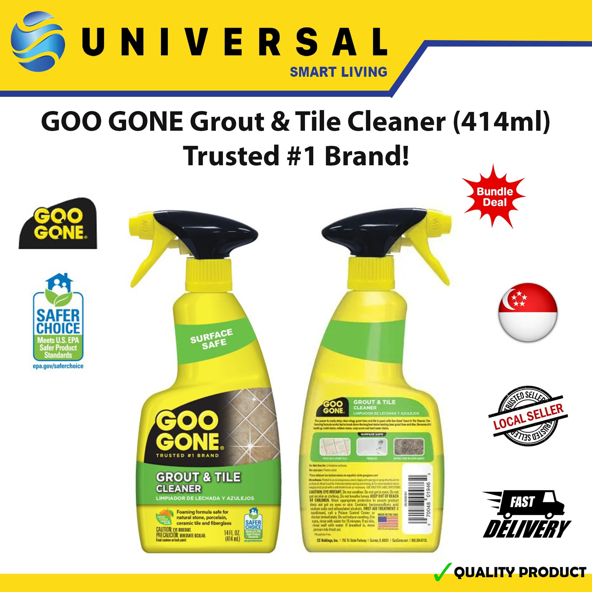 Goo Gone Grout & Tile Cleaner, 14 fl oz