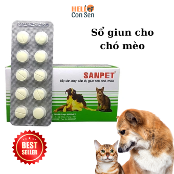 Số Giun Cho Cún Viên Thuốc Xổ Giun Sanpet Sổ Giun Chó Mèo Loại Bỏ Giun Giúp Chó Mèo Khòe Mạnh