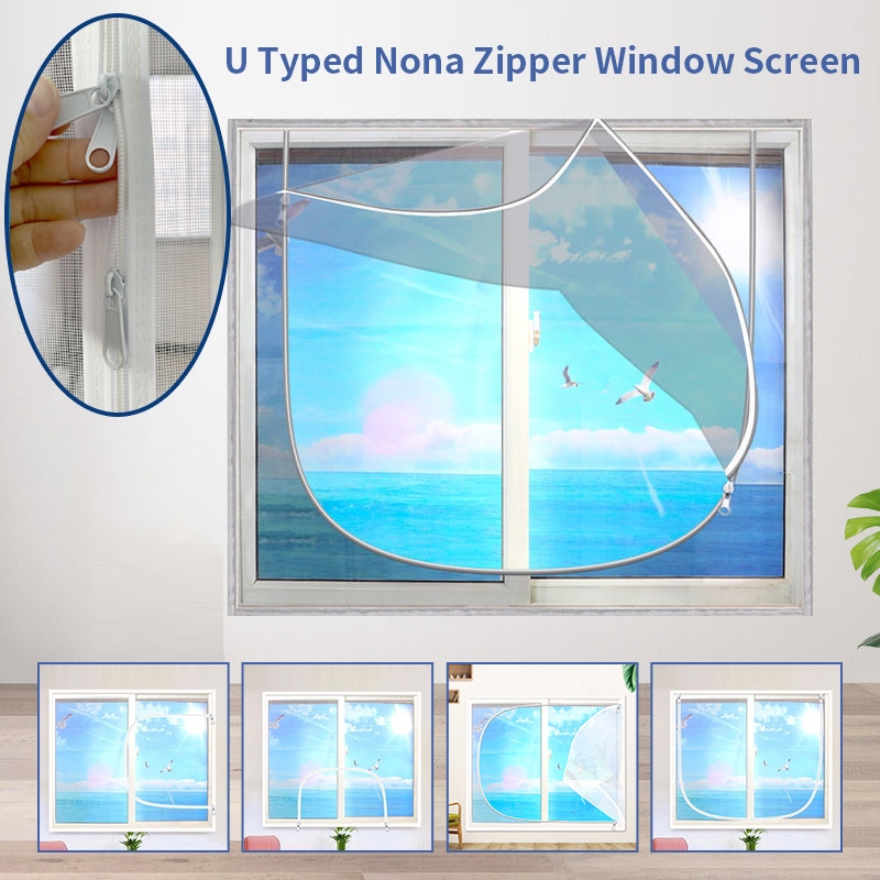 Zipper window mosquito nets Indoor insect nets Mosquito nets DIY