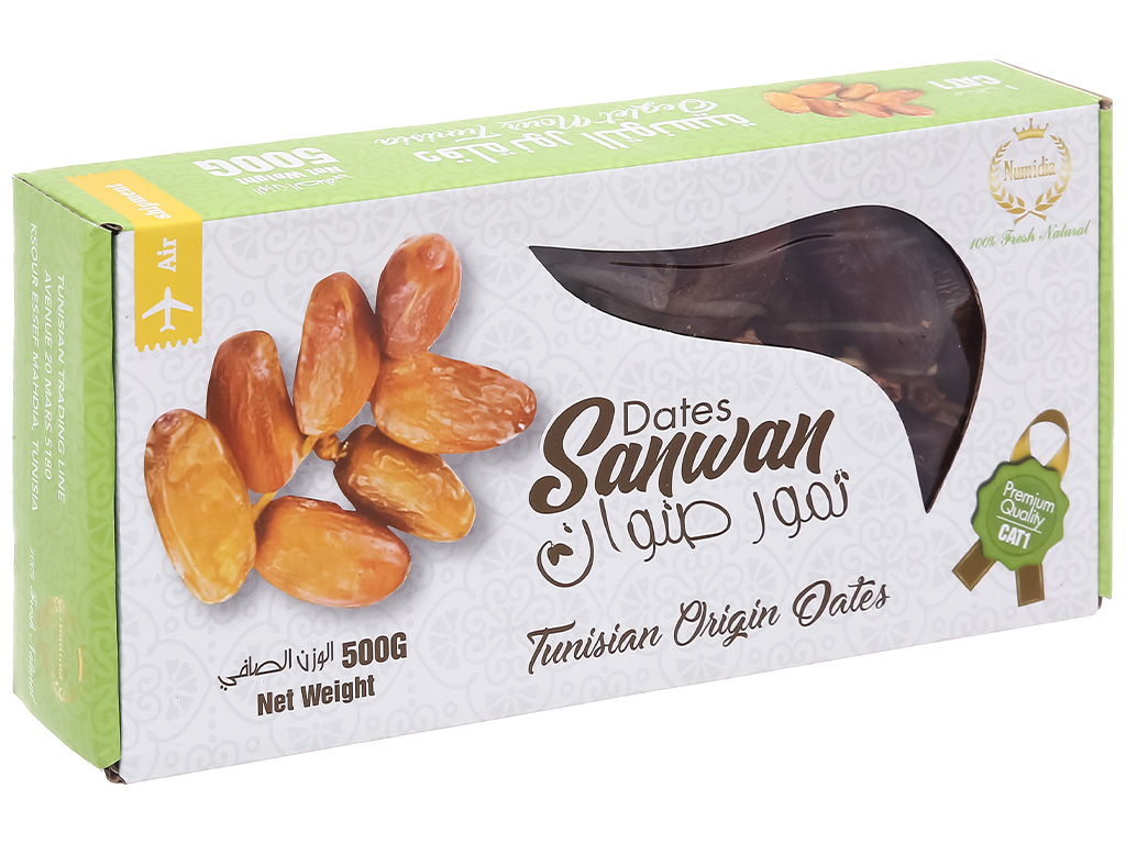 Chà là rời sấy dẻo hộp 500g sanwan