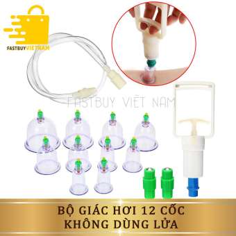 Bộ Dụng Cụ Giác Hơi Chân Không 12 Món Không Dùng Lửa An Toàn Tiện Lợi