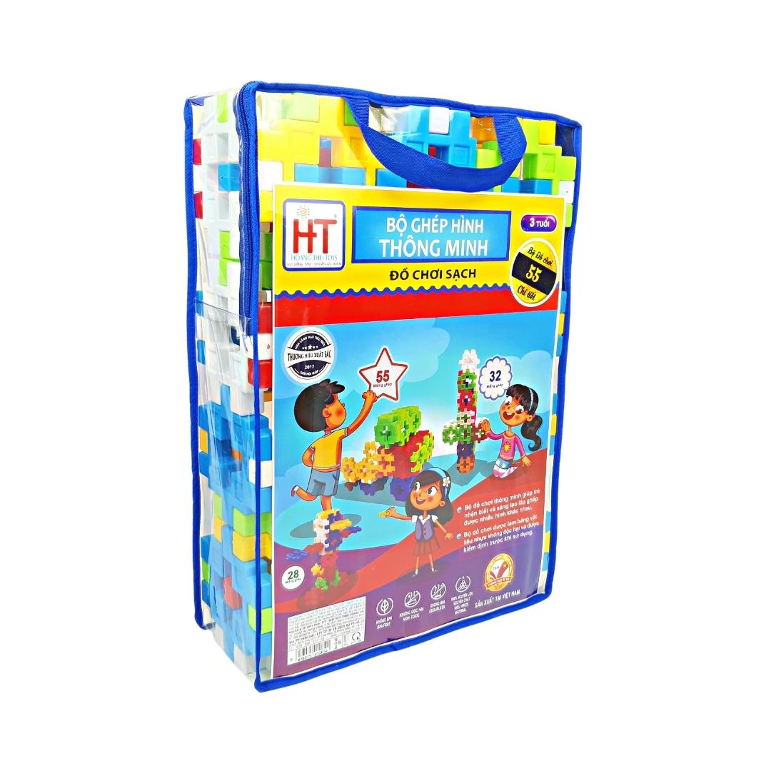Đồ chơi xếp hình khối 55m mầm non ht7697