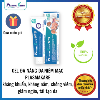 Gel bôi da Nano Bạc PLASMAKARE NO5 chống viêm, giảm ngứa, muỗi đốt, viêm da cơ địa, vảy nến, á sừng, eczema, viêm nang lông, zona, herpes, mụn nước