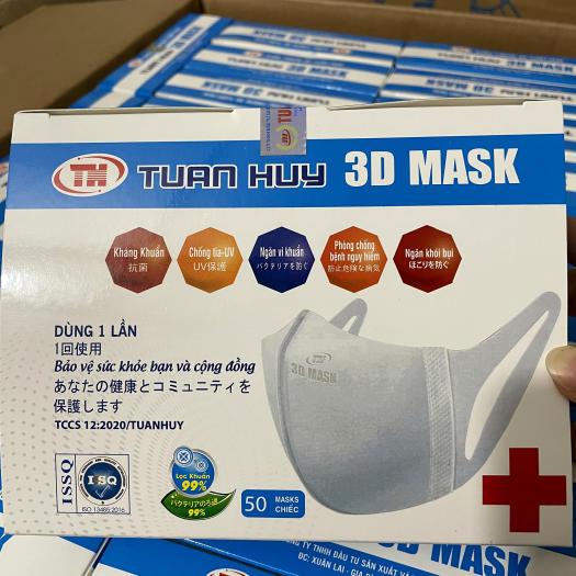 Khẩu trang 3D Mask [Màu Hồng] hộp 50 cái kháng khuẩn, có logo tem niêm phong, đạt tiêu chuẩn ISO và kiểm định Bộ Y Tế, Khẩu trang y tế 3D Mask
